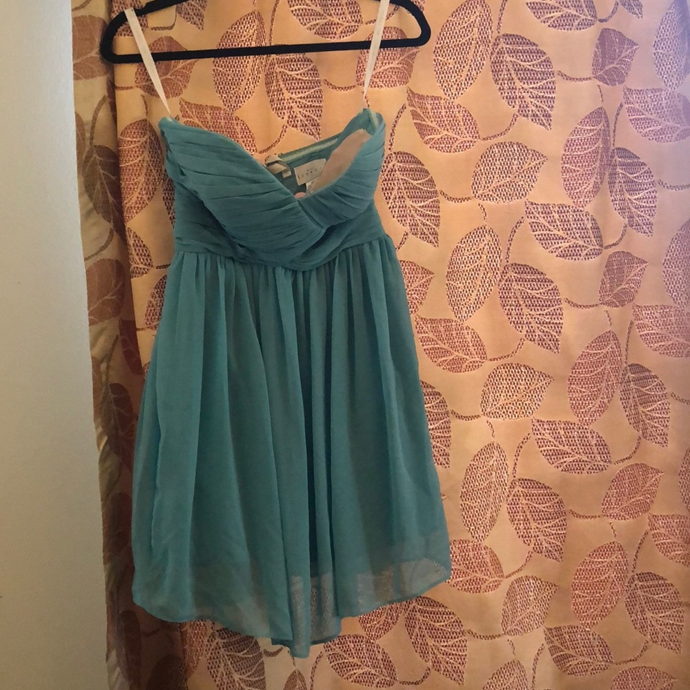 Strapless tea dress